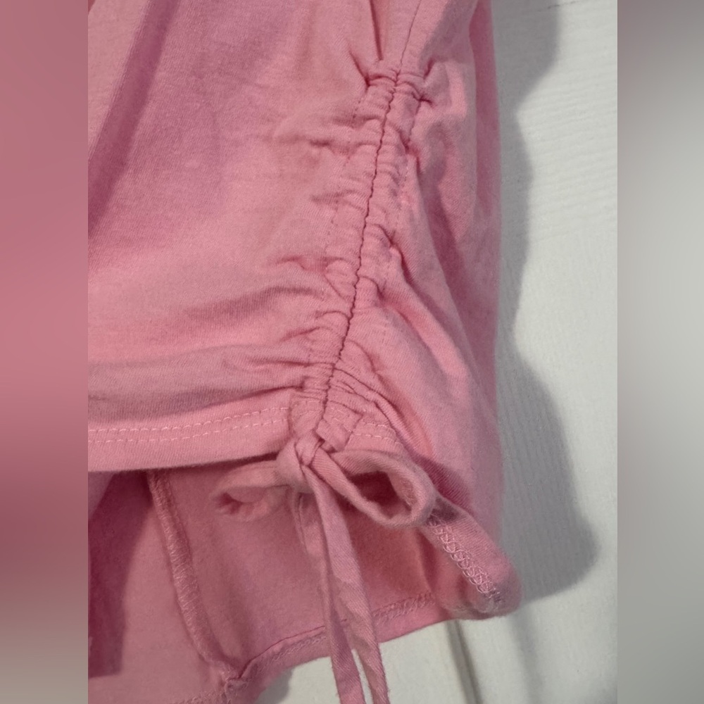 Pink Drawstring Side Women’s Top - Picture 5 of 5